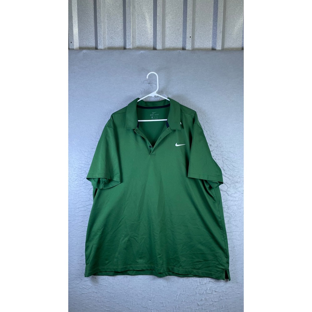 Nike Dri-FIT Polo Shirt Mens XXL Green Good Short Sleeve Performance Golf